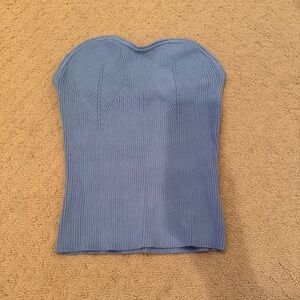 ReoRia Light Blue purple crop tight top